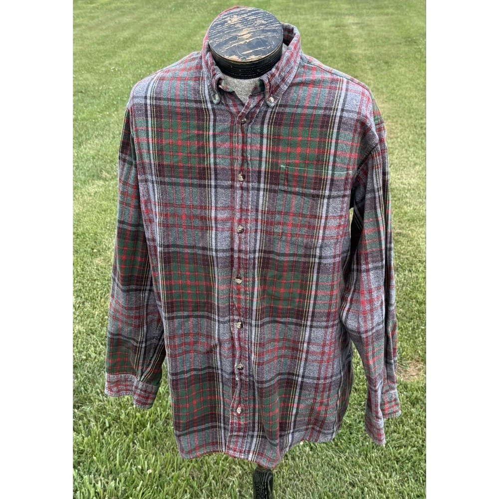 RedHead Shirt Mens XLT Multicolor Plaid Flannel Button Down Long Sleeve Casual